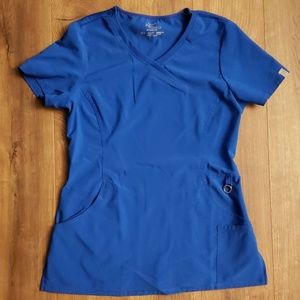 Cherokee Infinity royal blue scrub tops XS